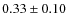 $0.33 \pm 0.10 $