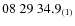 $08\ 29\ 34.9_{\rm (1)}$