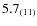 $5.7_{\rm (11)}$
