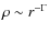 $\rho\sim r^{-\Gamma}$