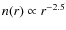 $n(r)\propto r^{-2.5}$