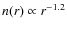 $n(r)\propto r^{-1.2}$