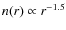 $n(r)\propto r^{-1.5}$