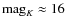 ${\rm mag}_{K}\approx16$
