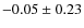 $-0.05\pm0.23$
