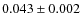 $0.043\pm 0.002$