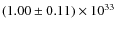 $(1.00\pm 0.11)\times
10^{33}$