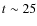$t\sim25$