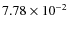 $7.78\times10^{-2}$