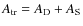 $A_{\rm tr} = A_{\rm D} + A_{\rm S}$