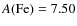 $A{\rm (Fe)} = 7.50$