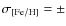 $\sigma_{[{\rm Fe/H}]} = \pm$