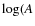 $\log(\textit{A}$