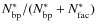 $N_{\rm bp}^\ast/(N_{\rm bp}^\ast + N_{\rm
fac}^\ast)$