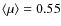 $\langle\mu\rangle =
0.55$