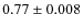 $0.77 \pm 0.008$