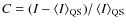 $C = (I - \left \langle I \right \rangle_{\rm
QS})/\left \langle I \right \rangle_{\rm QS}$