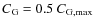 $C_{\rm G} = 0.5~C_{\rm G,max}$