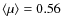 $\langle \mu \rangle = 0.56$