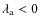 $\lambda_{\rm a}<0$