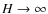 $H\rightarrow \infty$