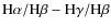 ${\rm H}\alpha/{\rm H}\beta - {\rm H}\gamma/{\rm H}\beta$