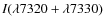 $I(\lambda7320+ \lambda7330)$