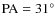 ${\rm PA}=31^{\circ}$