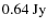 $0.64~{\rm Jy}$