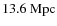 $13.6~{\rm Mpc}$