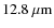 $12.8~{\rm \mu m}$