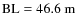 ${\rm BL}=46.6~{\rm m}$