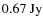$0.67~{\rm Jy}$