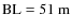 ${\rm BL}=51~{\rm m}$