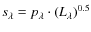 $s_{\lambda}=p_{\lambda}\cdot\left(L_{\lambda}\right)^{0.5}$