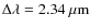 $\Delta\lambda=2.34~\mu{\rm m}$