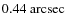 $0.44~{\rm arcsec}$