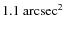 $1.1~{\rm arcsec}^{2}$