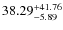 $38.29_{\rm -5.89}^{+41.76}$