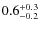 $0.6^{+0.3}_{\rm -0.2}$