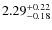 $2.29^{+0.22}_{\rm -0.18}$