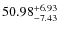 $ 50.98_{\rm -7.43}^{+6.93}$