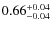 $ 0.66_{\rm -0.04}^{+0.04}$