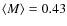 $\langle M\rangle =0.43$