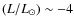 $({L/L_{\odot}}) \sim -4$