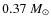 $0.37~M_{\odot}$