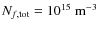 $N_{f,\rm tot} =
10^{15}~{\rm m}^{-3}$
