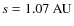$s =
1.07~{\rm AU}$