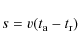 \begin{displaymath}s = v (t_{\rm a} - t_{\rm r})
\end{displaymath}