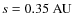 $s = 0.35~{\rm AU}$
